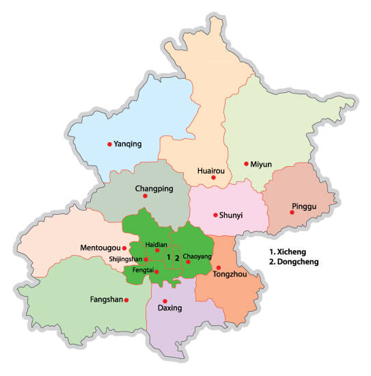 china beijing districts coal 2020 map