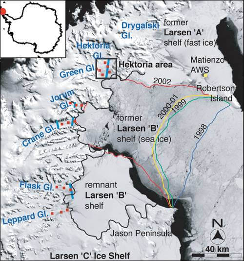 larsen b ice shelf future collapse timeline antarctica 2019 2020 global warming timeline climate change