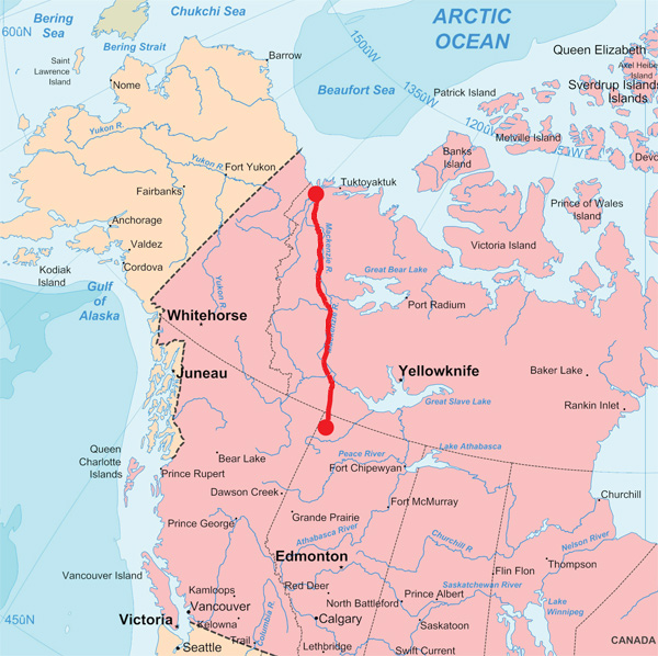 mackenzie valley pipeline map and timeline 2018