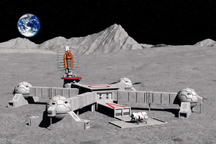 future moon colonies 2100 civilian settlement space travel technology 22nd century