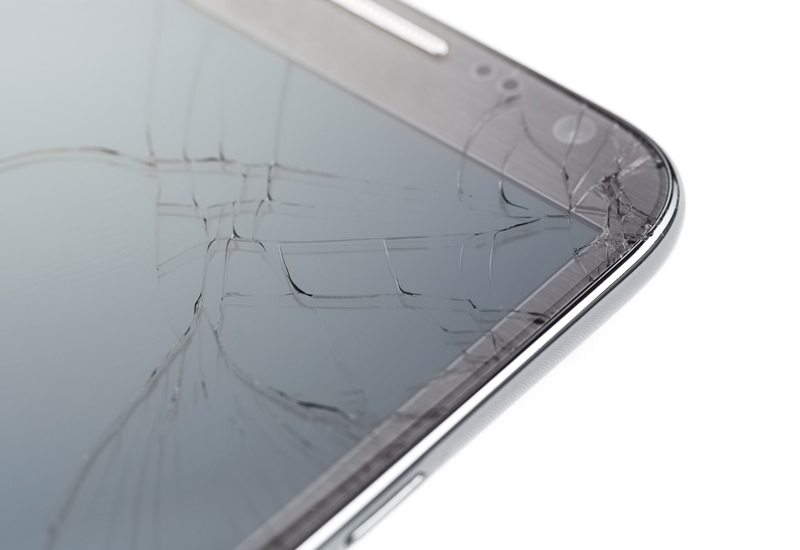 cracked smartphone screen