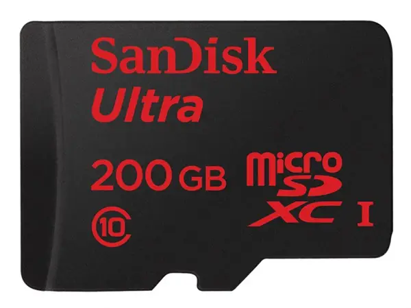 200GB microSD card Sandisk exponential technology 2015 timeline