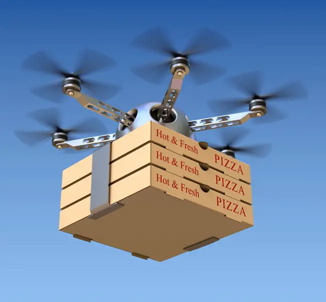 pizza delivery drone gps