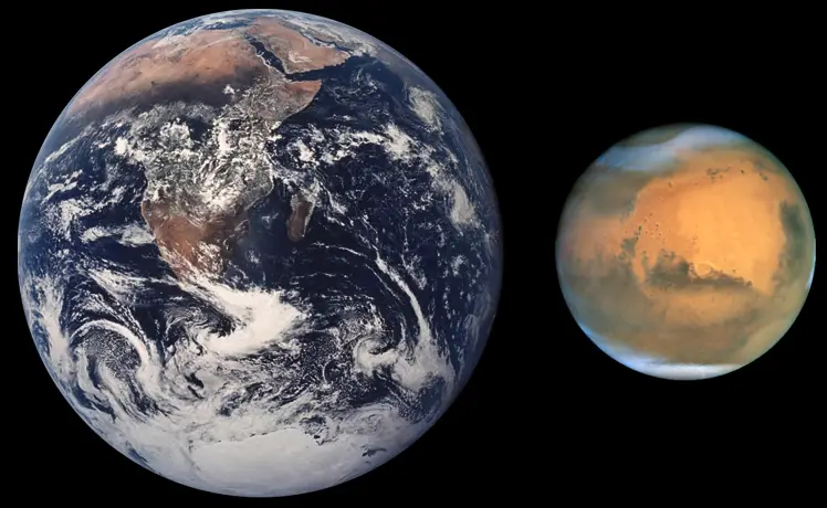 mars earth comparison