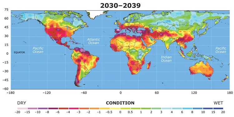 2030-2039 climate change global warming