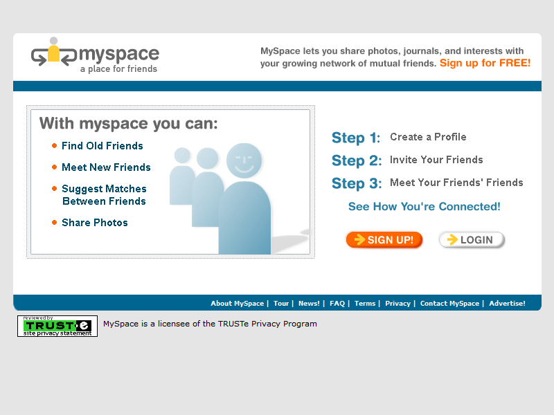 myspace 2003 timeline