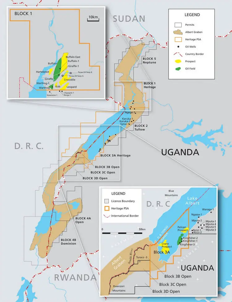 2018 predictions uganda oil map
