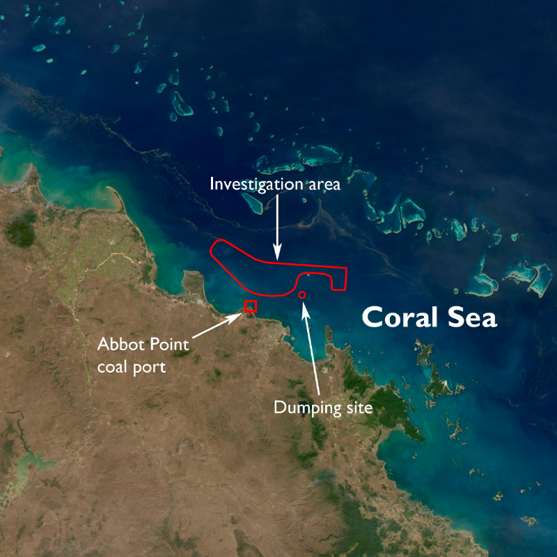 great barrier reef dumping map