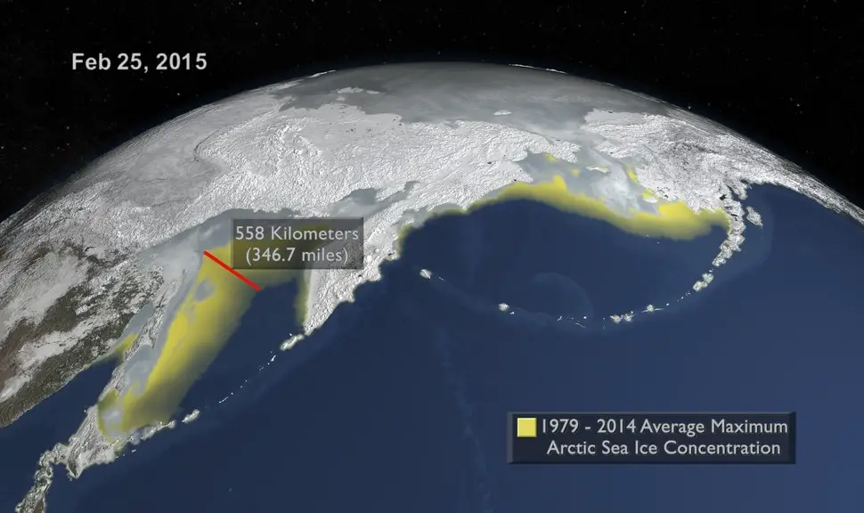 arctic sea ice melt february 2015