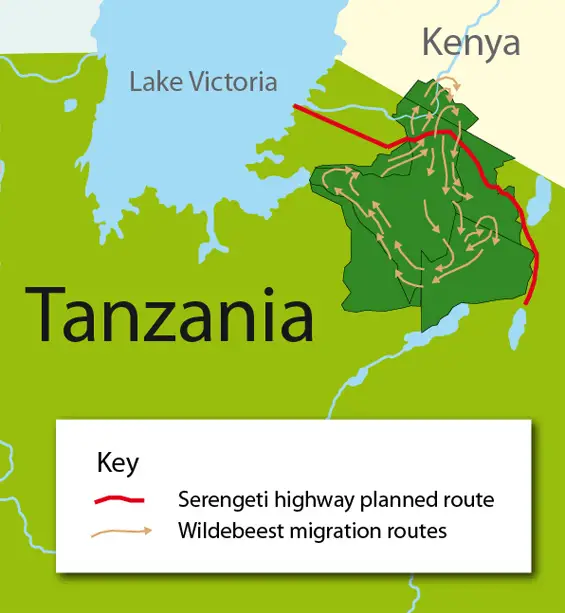 serengeti highway map