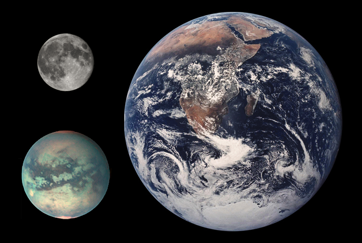 titan earth moon