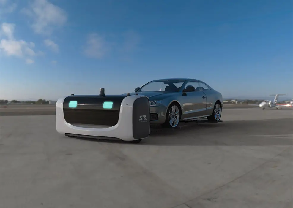 car towing robot airport