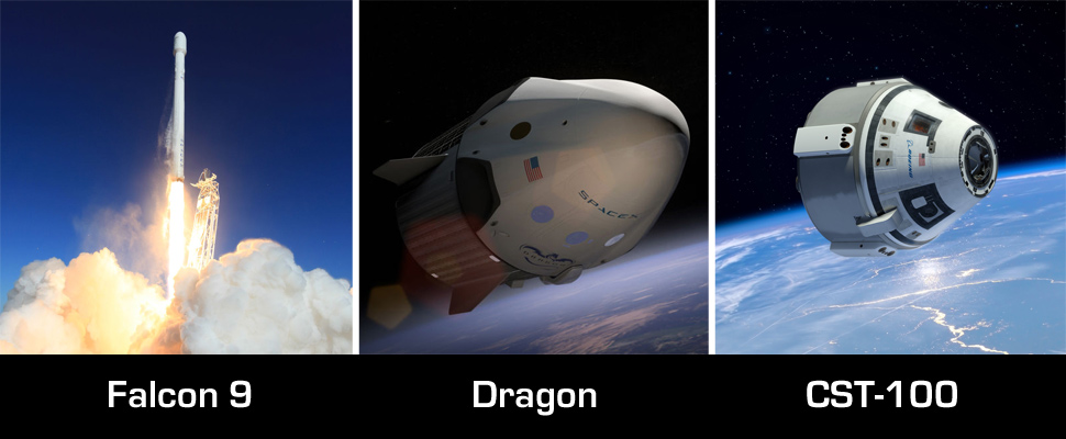 falcon 9 dragon and cst-100