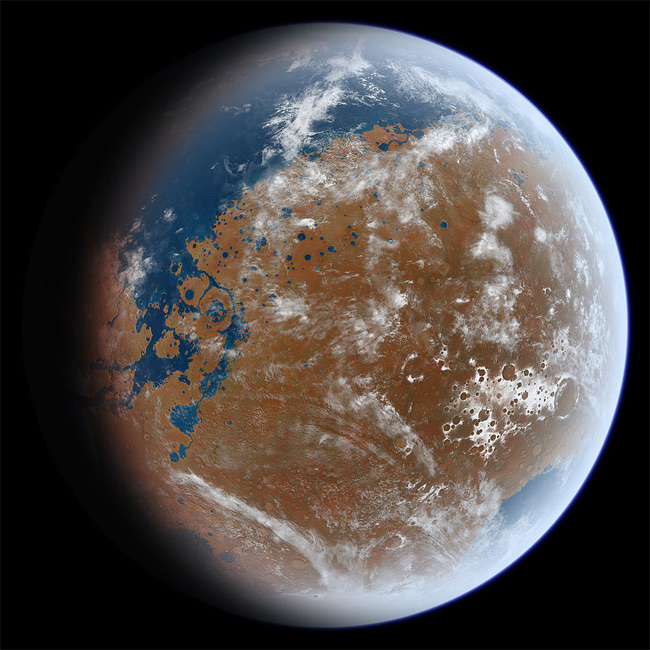 mars oceans