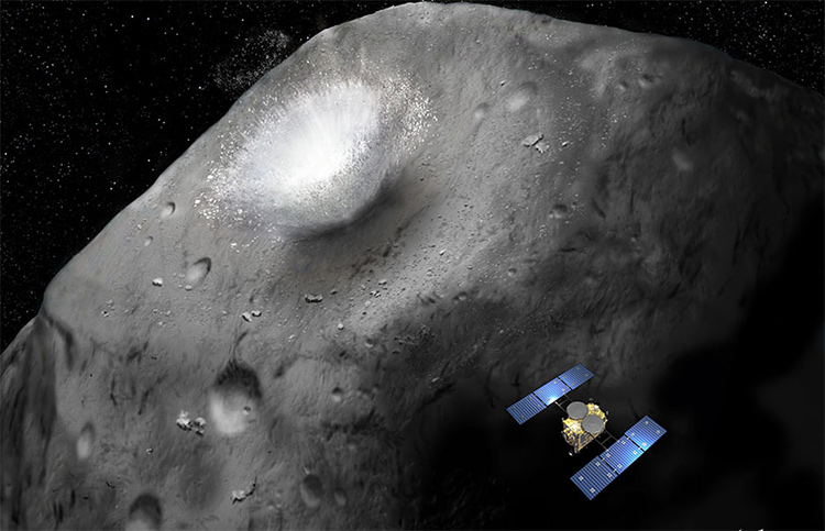 hayabusa and 1999 ju3 impact
