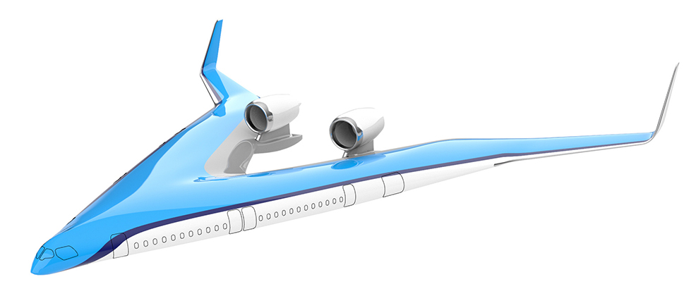 klm futuristic plane concept