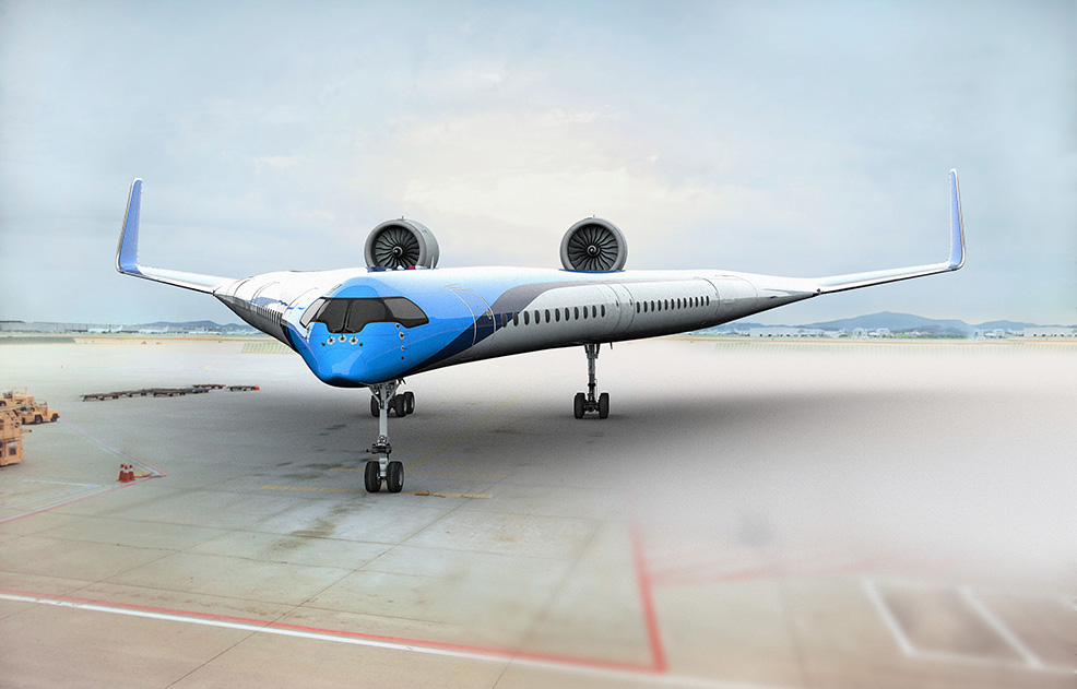 klm futuristic plane concept