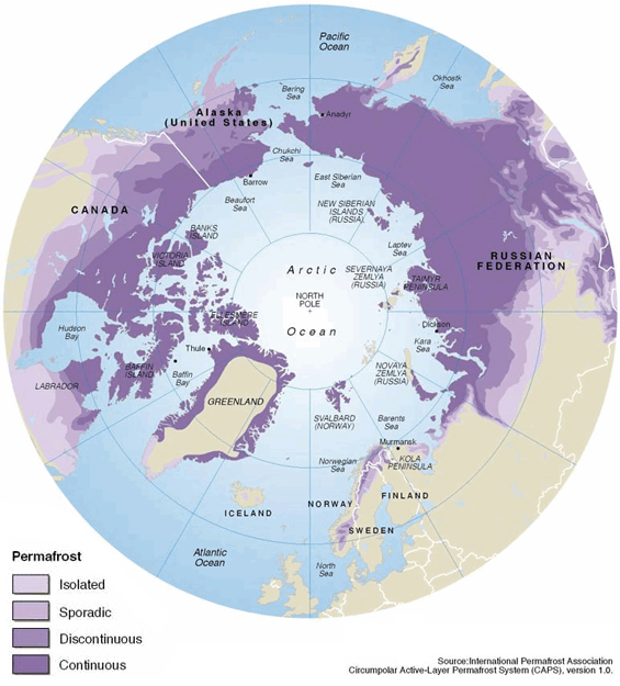 permafrost map