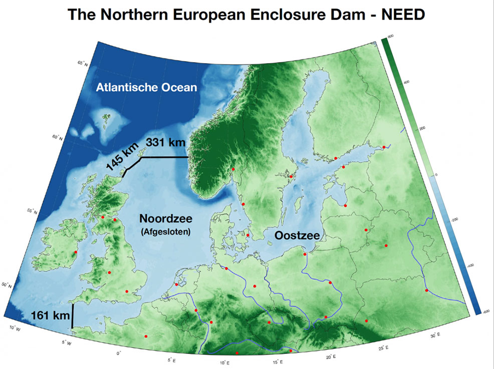 giant dams north sea rising sea levels