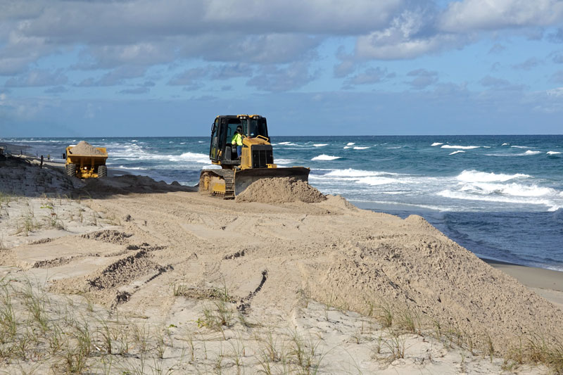 beach nourishment sea levels