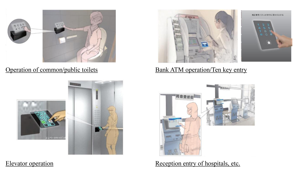 holographic touchscreen covid technology