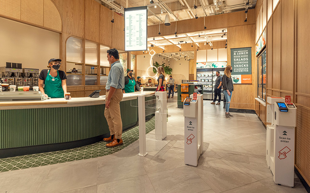 starbucks amazon cashierless store technology