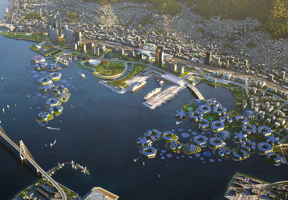 future floating city in 2050