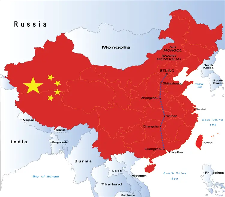 china high speed rail map
