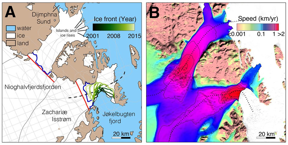 melting glacier zachariae isstrom future timeline