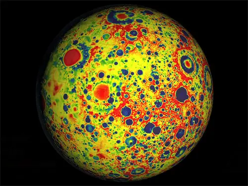 grail mission moon gravity map