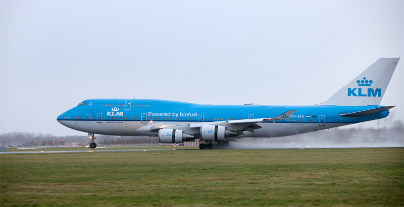 klm biofuels plane