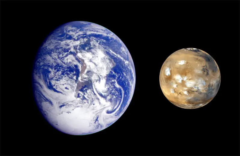 earth mars size comparison future timeline