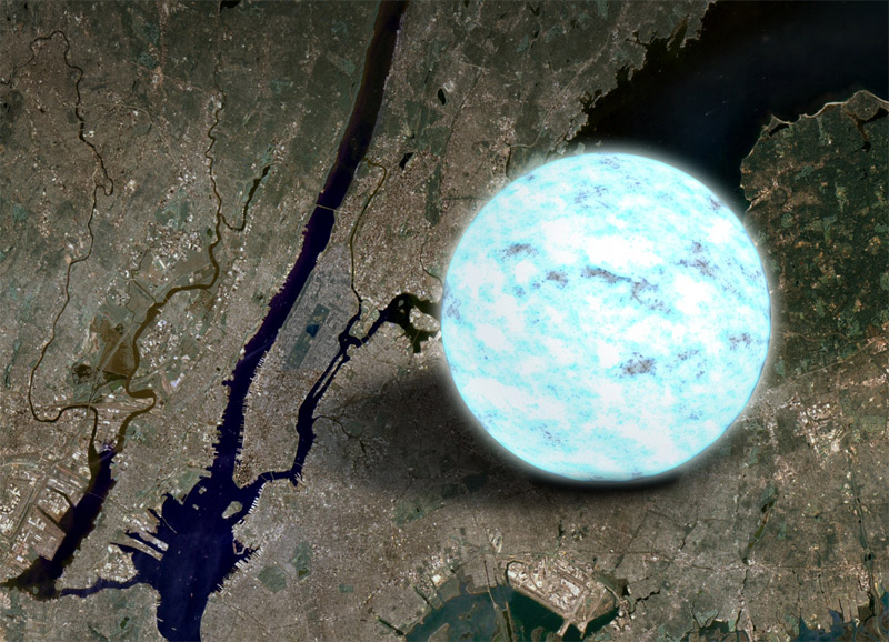 neutron star manhattan size comparison