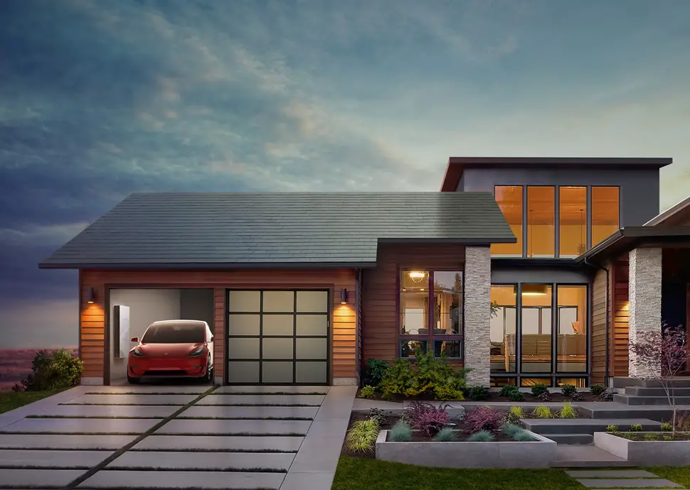 Tesla solar roof tiles powerwall 2