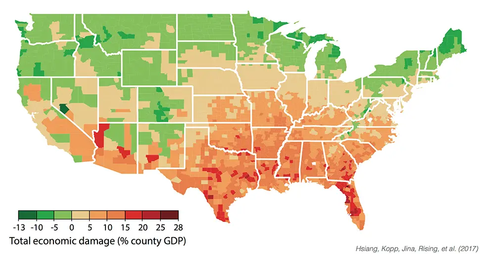 Climate change will increase inequality in the USA