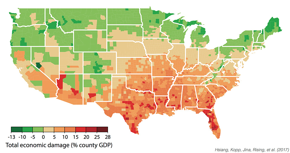 climate change inequality usa 2100