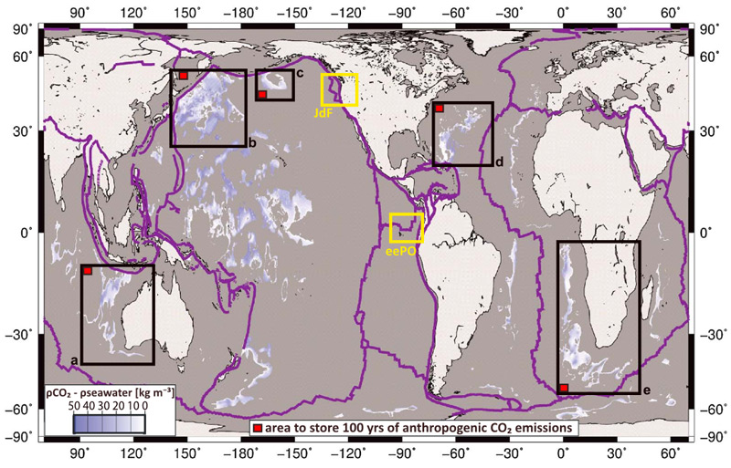 carbon sequestration world map