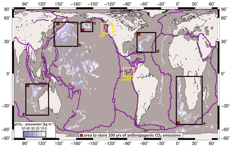 carbon sequestration world map