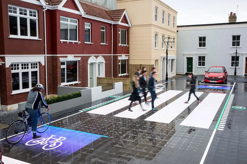 futuristic pedestrian crossing london