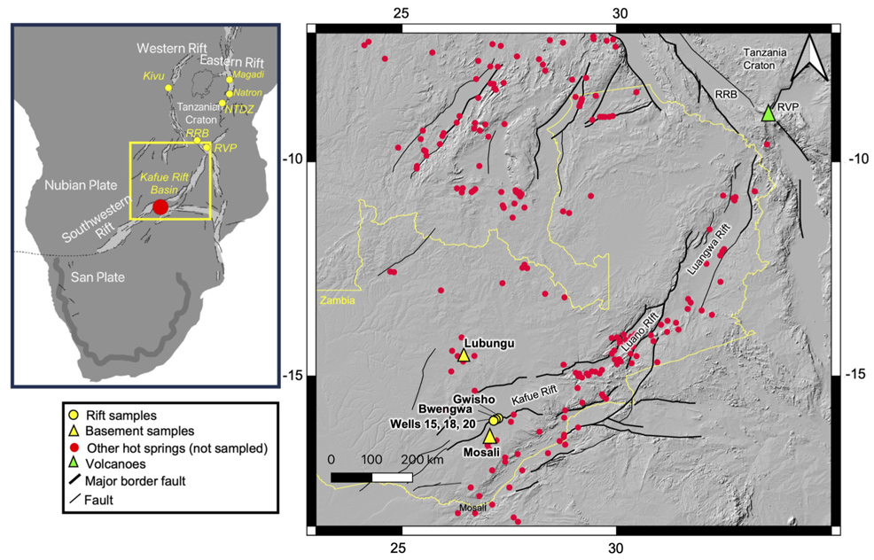 africa geology samples map