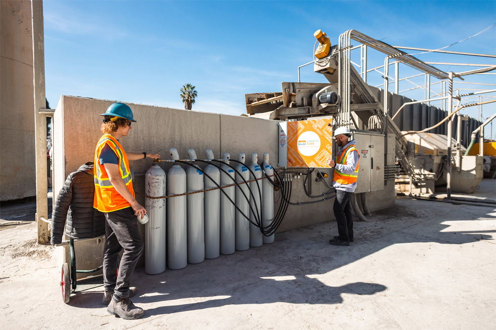 co2 stored in concrete