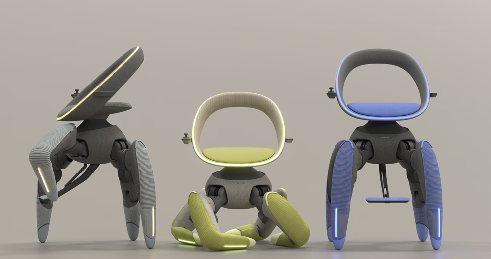toyota walk me walking chair robot concept