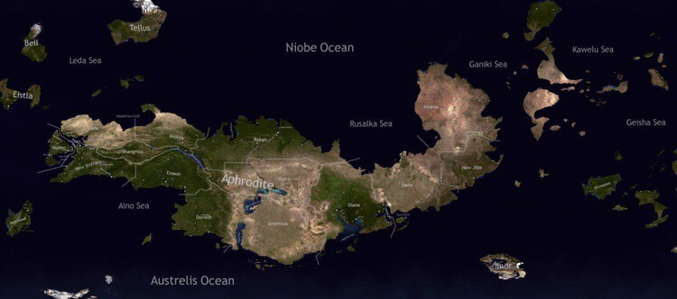 venus map terraformed